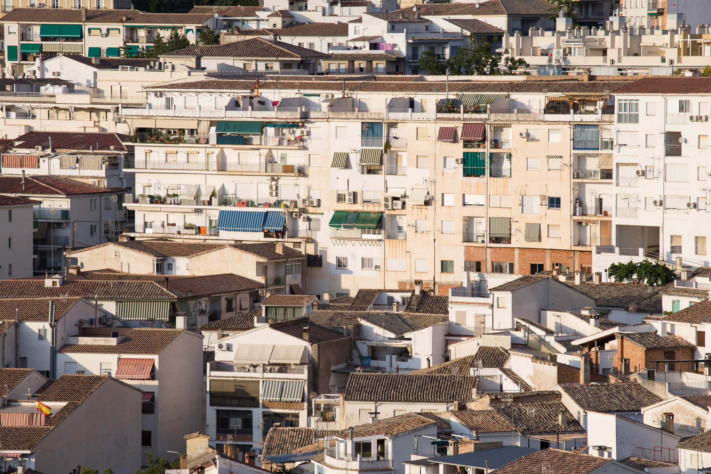Teleaufnahme von einer Wohnsiedlung in Cazorla
