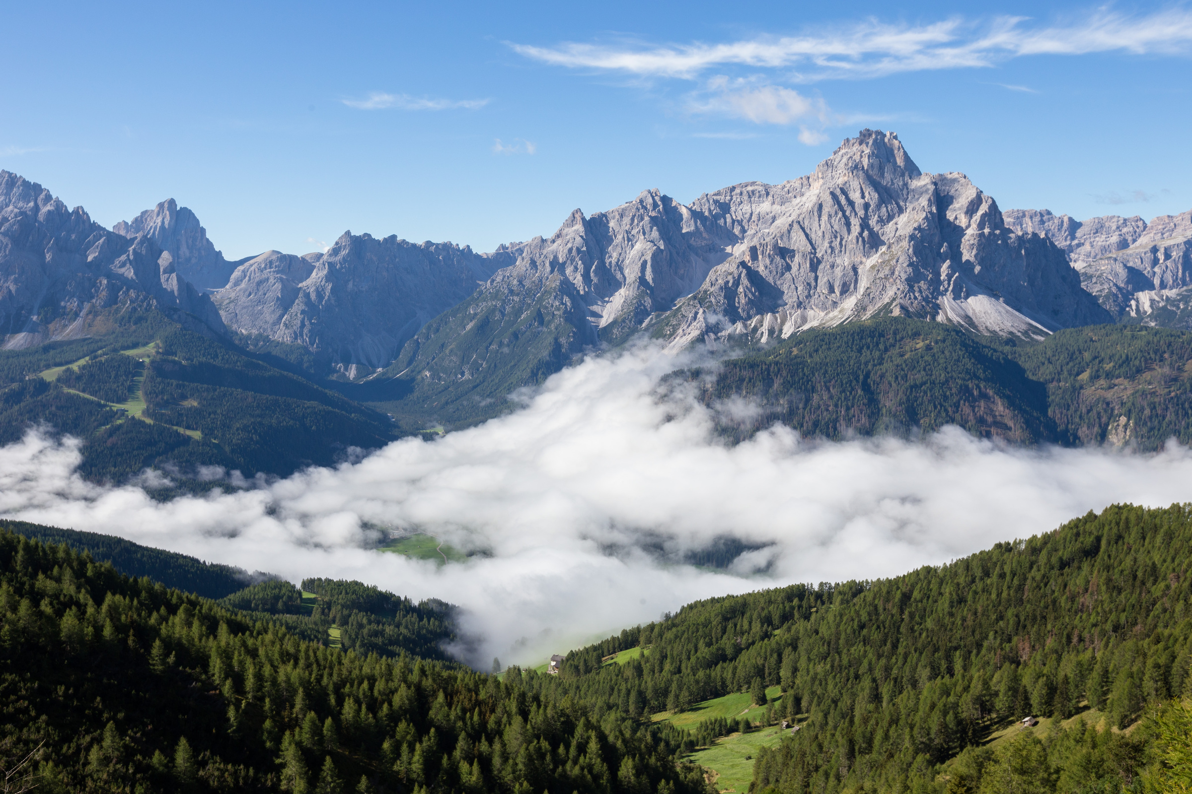Nebel im Hochpustertal bei Sexten