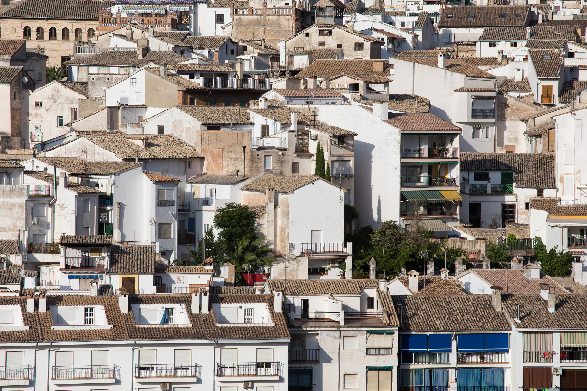 Teleaufnahme von Wohnhäusern in Cazorla