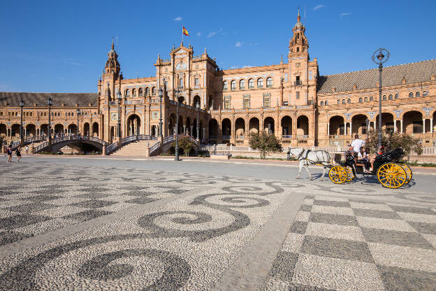 Kutsche am Plaza de España