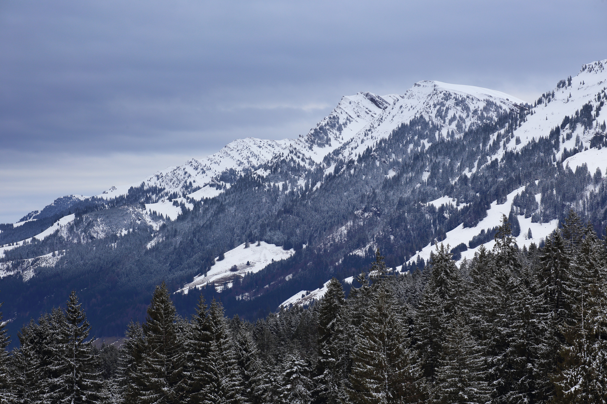 Teleaufnahme vom Lanzenbachtal