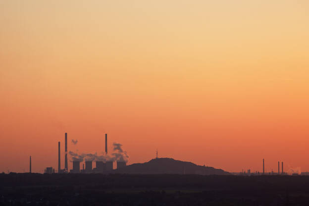 Sonnenuntergang über dem Ruhrgebiet