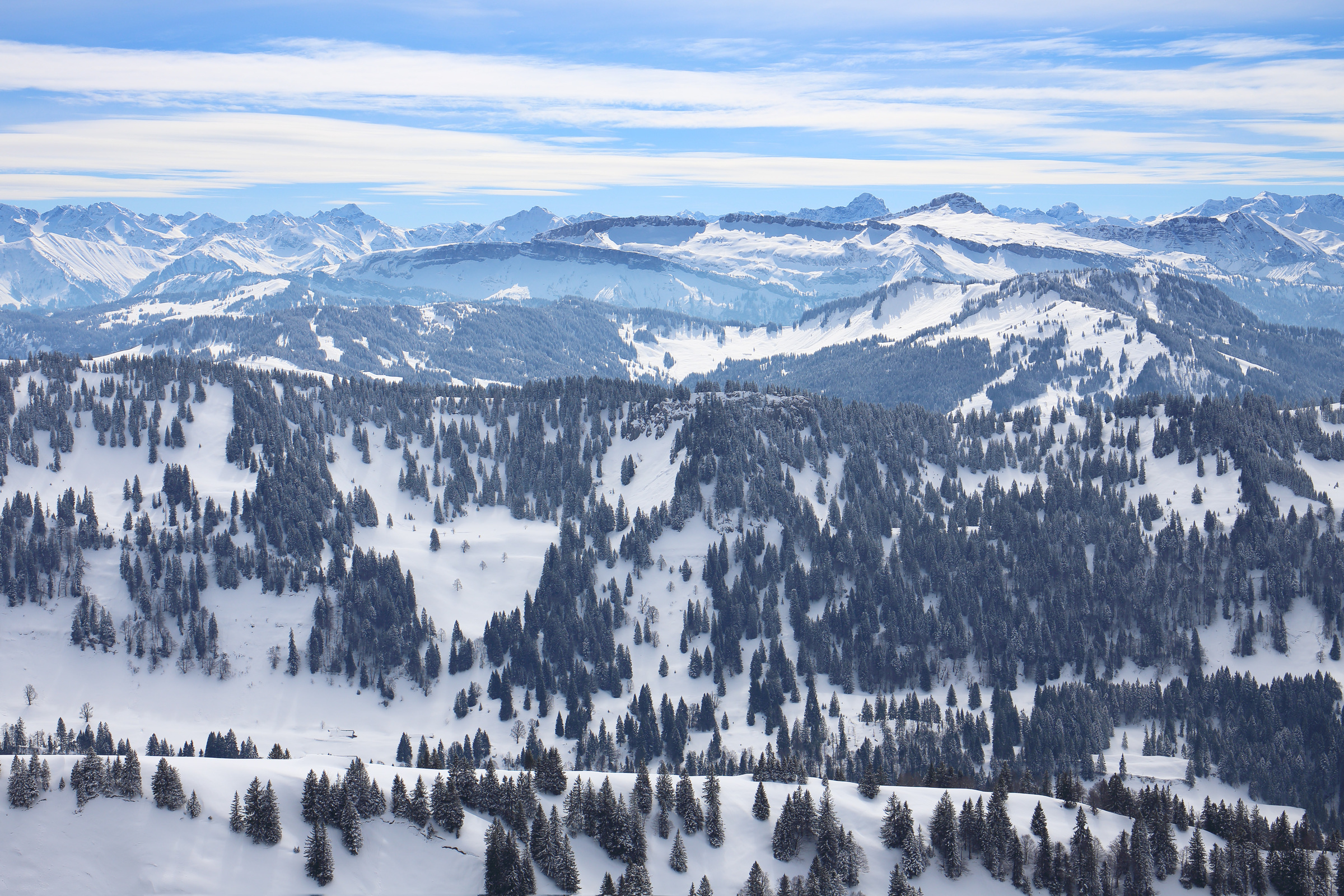 Hochgrat Ausblick im Winter