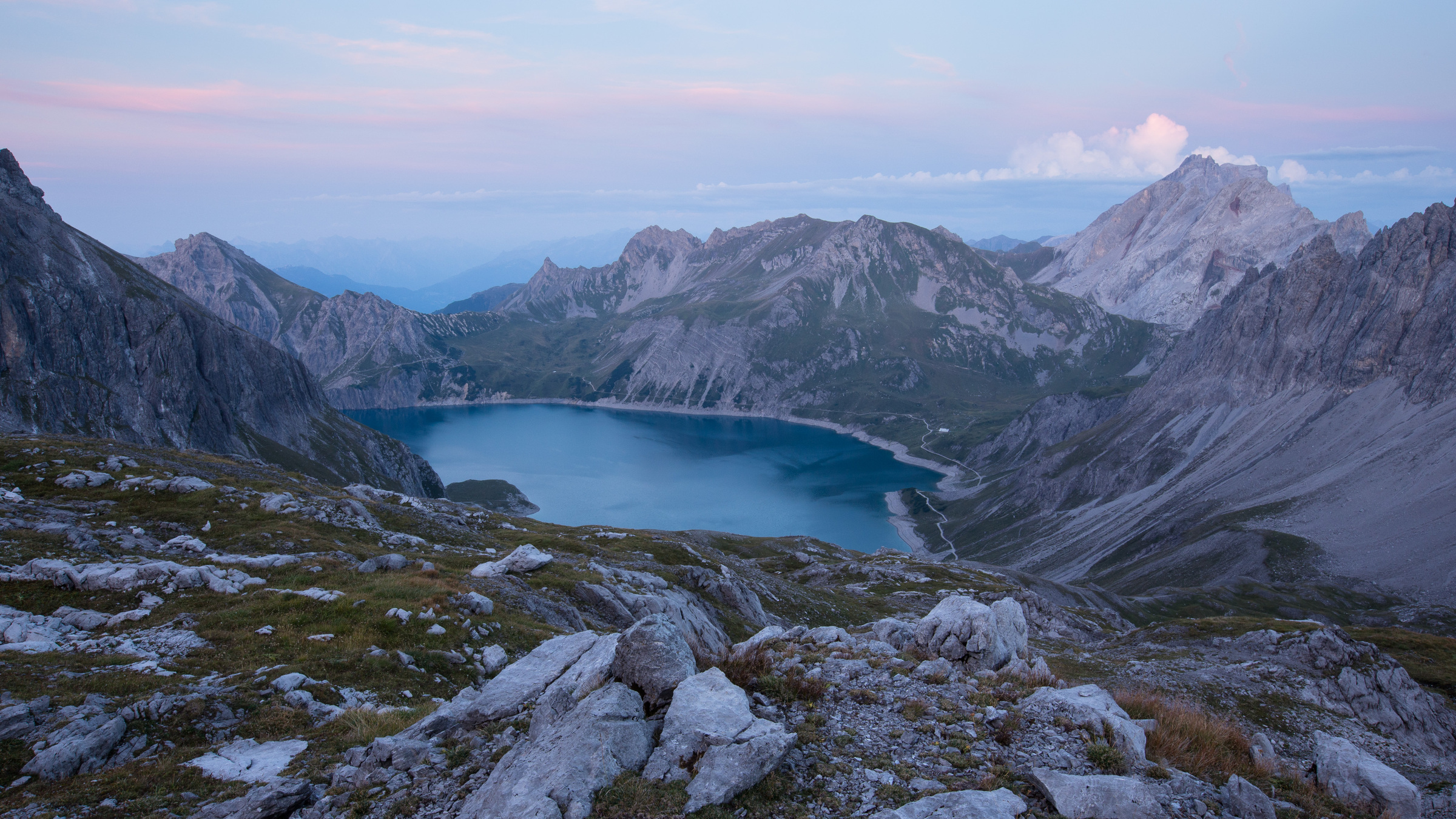 Sonnenuntergang über dem Lünersee