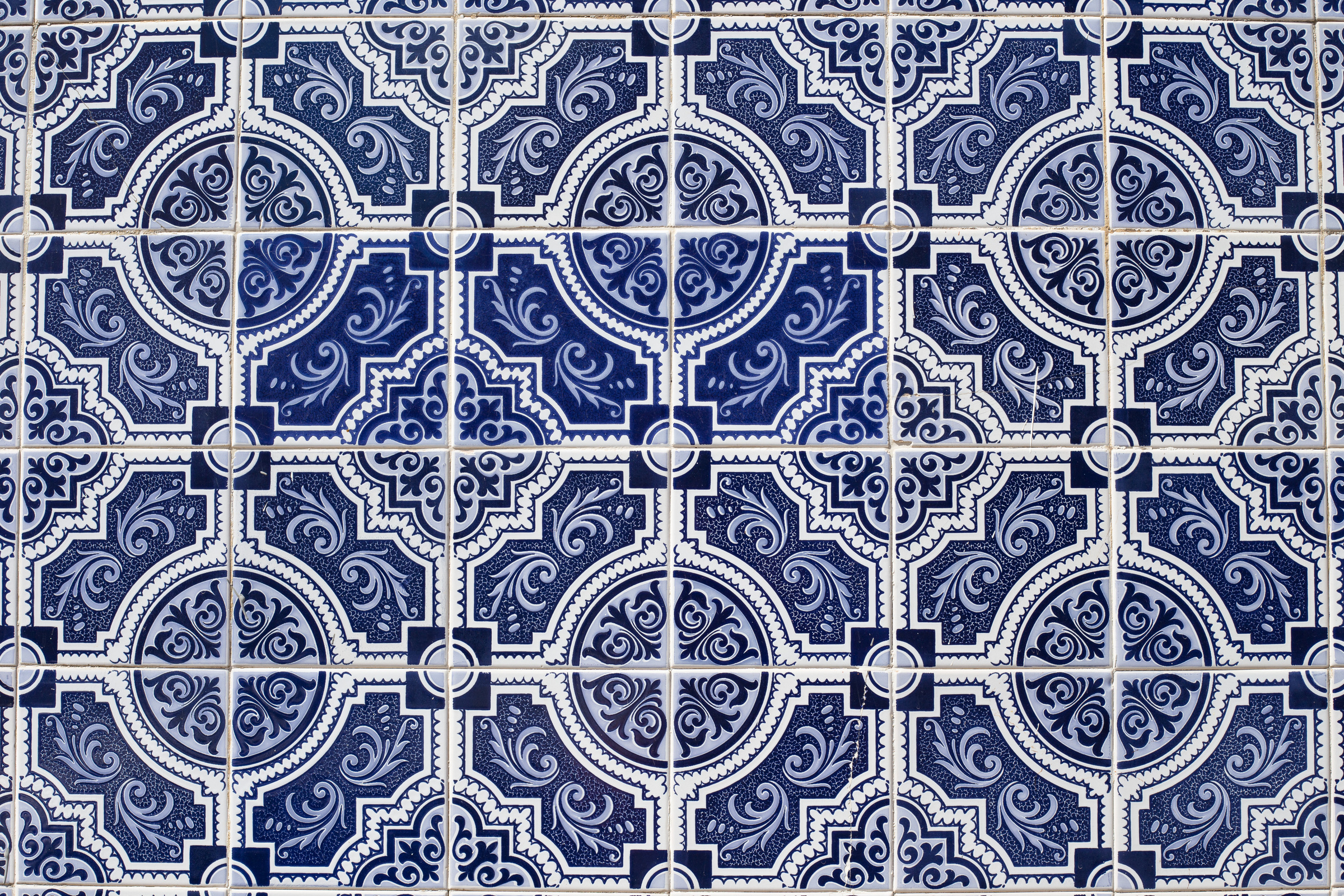 blaue Azulejos Kacheln