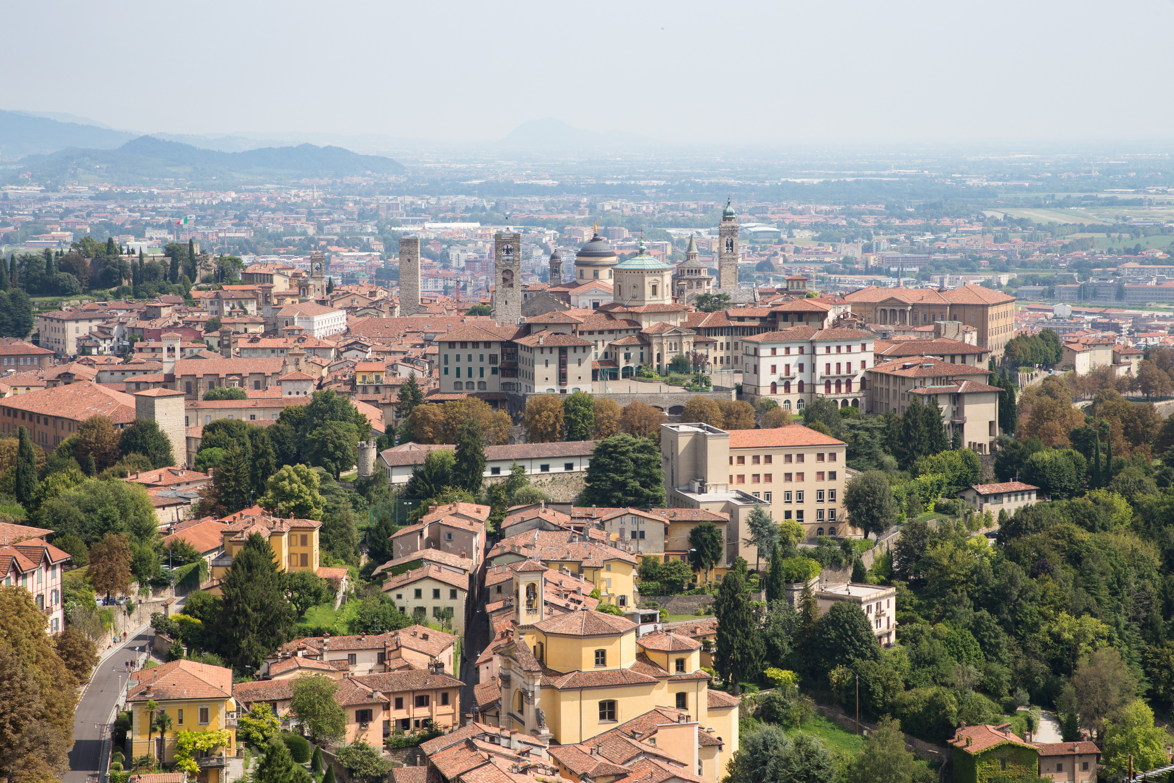 Aussicht auf die Altstadt von Bergamo