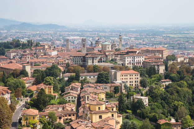 Aussicht auf die Altstadt von Bergamo