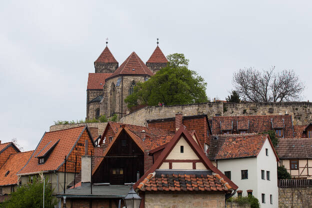 Fachwerkhäuser am Schlossberg in Quedlinburg