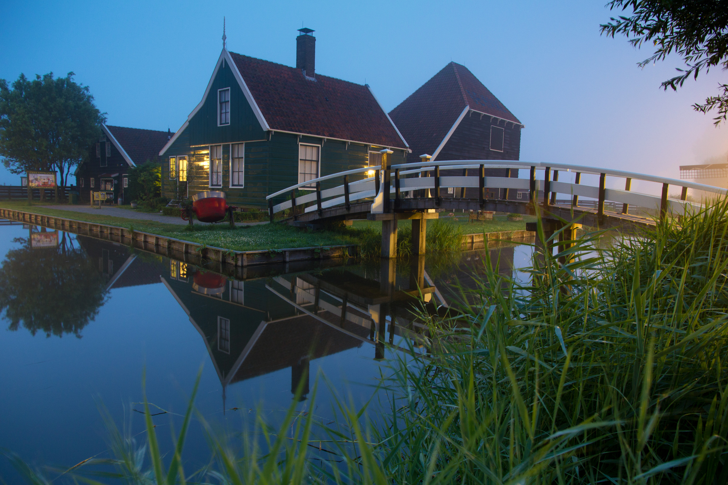 Haus in Zaanse Schans bei Nacht